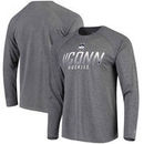 UConn Huskies Champion Heathered Performance Long Sleeve T-Shirt - Charcoal