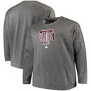 Texas A&M Aggies adidas School Logo climawarm Fleece Crew Pullover Sweatshirt – Gray