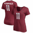 Larry Fitzgerald Arizona Cardinals NFL Pro Line by Fanatics Branded Women's Authentic Foil Stack Name & Number V-Neck T-Shirt - 