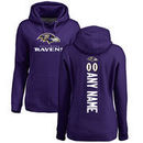 Baltimore Ravens Fanatics Branded Women's Personalized Backer Pullover Hoodie - Purple