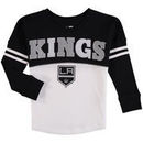 Los Angeles Kings 5th & Ocean by New Era Girls Youth Baby Jersey Long Sleeve Stripe T-Shirt - White/Black