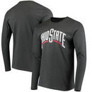 Ohio State Buckeyes Wordmark School Logo Long Sleeve T-Shirt - Charcoal