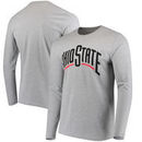 Ohio State Buckeyes Wordmark School Logo Long Sleeve T-Shirt - Gray