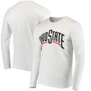 Ohio State Buckeyes Wordmark School Logo Long Sleeve T-Shirt - White