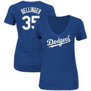 Cody Bellinger Los Angeles Dodgers Majestic Women's Name & Number V-Neck T-Shirt - Royal