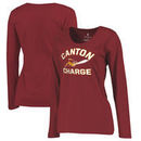 Canton Charge Fanatics Branded Women's Overtime Plus-Size Long Sleeve T-Shirt - Garnet