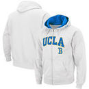 UCLA Bruins Arch & Logo Tackle Twill Full-Zip Hoodie – White