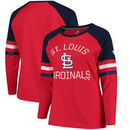 St. Louis Cardinals Fanatics Branded Women's Plus Size Iconic Raglan Long Sleeve T-Shirt - Red/Navy