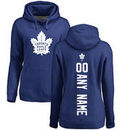 Toronto Maple Leafs Fanatics Branded Women's Personalized Backer Pullover Hoodie - Blue