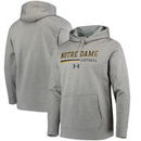 Notre Dame Fighting Irish Under Armour Football Sideline Performance Pullover Hoodie - Gray