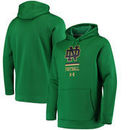 Notre Dame Fighting Irish Under Armour Football Sideline Performance Pullover Hoodie - Kelly Green