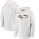 Notre Dame Fighting Irish Under Armour Football Sideline Performance Pullover Hoodie - White