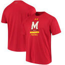 Maryland Terrapins Under Armour Football Sideline Tech Performance T-Shirt - Red