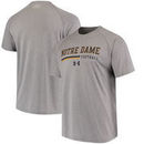 Notre Dame Fighting Irish Under Armour Football Sideline Tech Performance T-Shirt - Gray