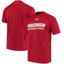 Wisconsin Badgers Under Armour Football Sideline Tech Performance T-Shirt - Red