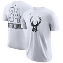 Giannis Antetokounmpo Milwaukee Bucks Jordan Brand 2018 All-Star Name & Number Performance T-Shirt - White