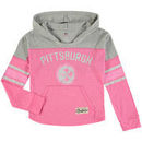 Pittsburgh Steelers Girls Youth Monument Slouchy Pullover Hoodie - Pink