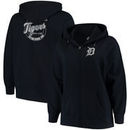 Detroit Tigers Majestic Women's Fleece Full-Zip Hoodie - Navy
