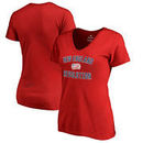 New England Revolution Fanatics Branded Women's Victory Arch V-Neck T-Shirt - Red