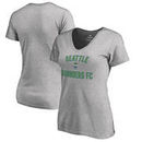 Seattle Sounders FC Fanatics Branded Women's Victory Arch V-Neck T-Shirt - Ash