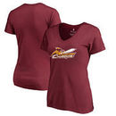 Canton Charge Fanatics Branded Woman's Primary Logo Plus Size V-Neck T-Shirt - Garnet