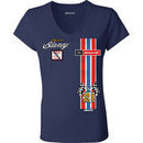 Ryan Blaney Checkered Flag Women's Retro Uniform T-Shirt - Navy