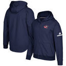 Columbus Blue Jackets adidas Authentic Pro Squad ID Full-Zip Hooded Sweatshirt – Navy
