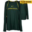 Oregon Ducks Fanatics Authentic Women's Lacrosse Team-Worn Green and Yellow Long Sleeve Jersey used between the 2010 - 2016 Seas
