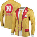 Nebraska Cornhuskers Faux Real Apparel Faux Suit Long Sleeve Shirt - Multi