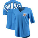 Oklahoma City Thunder Fanatics Branded Women's Baseline Spirit Jersey V-Neck T-Shirt – Blue