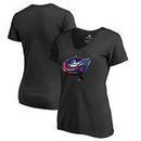 Columbus Blue Jackets Fanatics Branded Women's Midnight Mascot V-Neck T-Shirt - Black