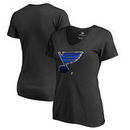 St. Louis Blues Fanatics Branded Women's Midnight Mascot V-Neck T-Shirt - Black