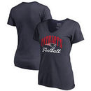 New England Patriots NFL Pro Line by Fanatics Branded Women's Victory Script V-Neck T-Shirt -Navy