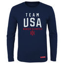 Team USA Youth Olympics in Mountain Long Sleeve T-Shirt - Navy
