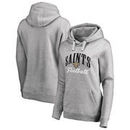 New Orleans Saints NFL Pro Line by Fanatics Branded Women's Victory Script Pullover Hoodie - Heathered Gray