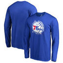 Philadelphia 76ers Fanatics Branded Splatter Logo Long Sleeve T-Shirt - Royal