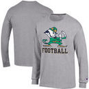 Notre Dame Fighting Irish Champion Football Drop Long Sleeve T-Shirt - Gray