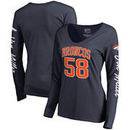 Von Miller Denver Broncos NFL Pro Line by Fanatics Branded Women's Heartthrob Name & Number V-Neck T-Shirt - Navy