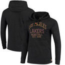 Los Angeles Lakers Sportiqe Distressed Team Name Long Sleeve Hooded T-Shirt – Heathered Charcoal