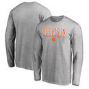 Clemson Tigers Fanatics Branded True Sport Football Long Sleeve T-Shirt - Heathered Gray