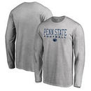 Penn State Nittany Lions Fanatics Branded True Sport Football Long Sleeve T-Shirt - Heathered Gray