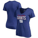 New York Giants Fanatics Branded Women's Nostalgia Plus Size V-Neck T-Shirt - Royal