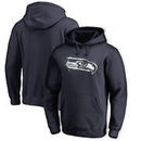 Seattle Seahawks NFL Pro Line by Fanatics Branded Splatter Logo Pullover Hoodie - College Navy