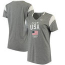 Team USA Nike Women's Fan V-Neck T-Shirt - Gray