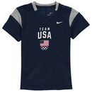 Team USA Nike Girls Youth Fan V-Neck T-Shirt - Navy