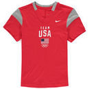 Team USA Nike Girls Youth Fan V-Neck T-Shirt - Red