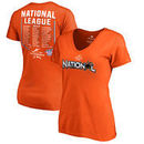 National League Fanatics Branded Women's 2017 MLB All Star Game Roster V-Neck T-Shirt - Orange