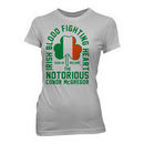 UFC Women's Conor McGregor Irish Fighting Heart T-Shirt - White