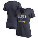 St. Louis Blues Fanatics Branded Women's Freeline Plus Size V-Neck T-Shirt - Navy