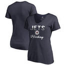 Winnipeg Jets Fanatics Branded Women's Freeline Plus Size V-Neck T-Shirt - Navy